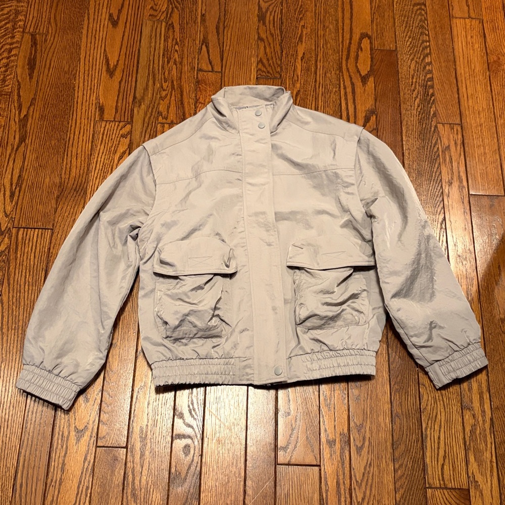OAK + FORT Convertible Nylon Bomber Jacket/Vest - Gray - Men's XS